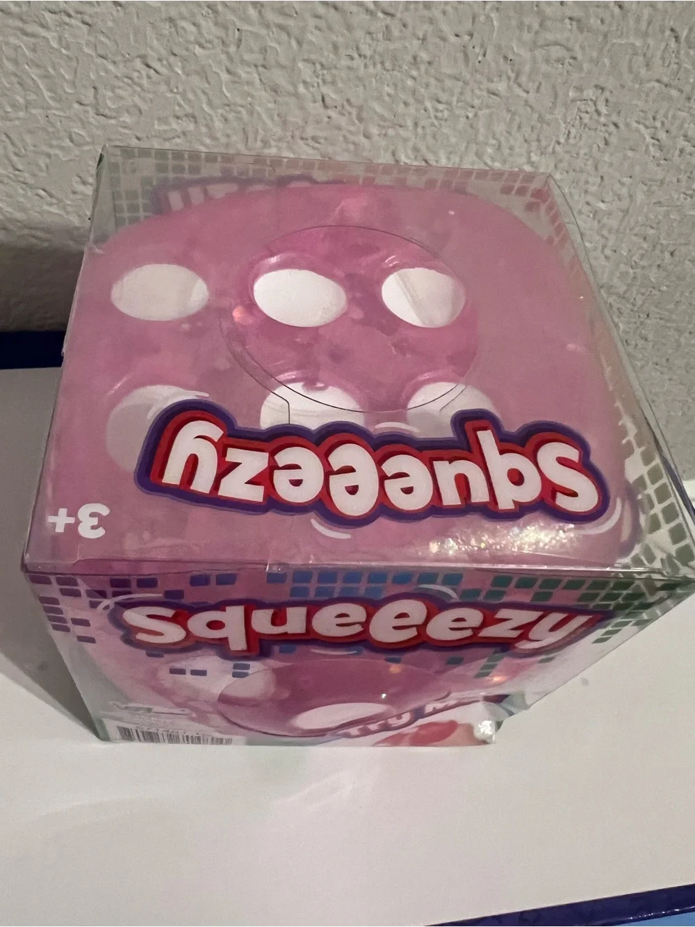 Authentic Squeeezy Pink Glitter Dice Squishy!🩷🎲🩷🎲